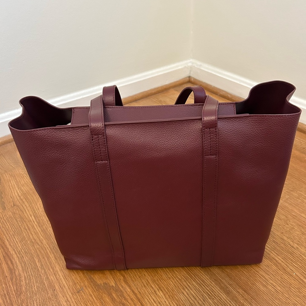 Sezane Gabin Bag - Burgundy Grained - Picture 7 of 13